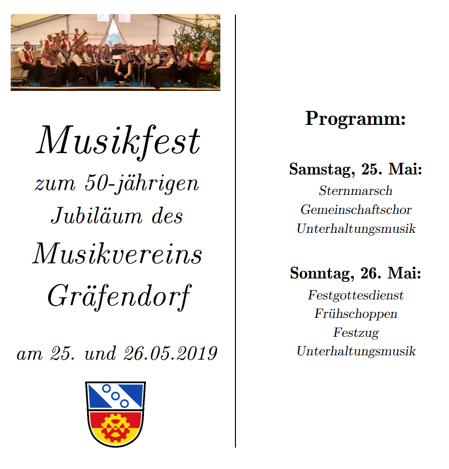 Read more about the article Musikfest 50 Jahre Musikverein Gräfendorf